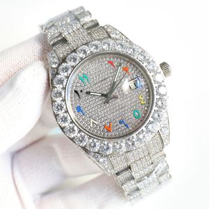 Luxury Hip-hop Moissanite VVS High-quality Diamond-encrusted <b>Mechanical</b> <b>Watch</b>, Icy Diamond Wristwatch - Product Image 2