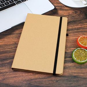 Budget Eco Friendly Custom A5 Kraftpaper <b>Notebook</b> With Elastic Strap and Pen Loop for Schools <b>Campus</b> Factory Price - Product Image 6