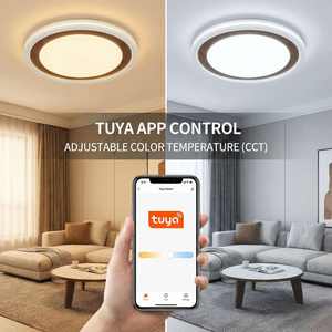 <span class=keywords><strong>Plafonnier</strong></span> encastré intelligent Zigbee 3.0, contrôle par application, variateur d'intensité, changement de couleur, plastique PC, IP44, sans scintillement, compatible Alexa, <span class=keywords><strong>chambre</strong></span> à coucher - Product Image 1