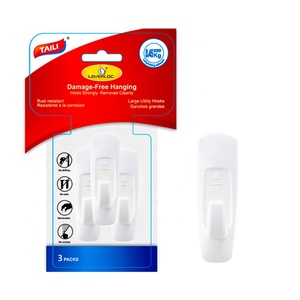 Chất lượng cao miễn phí đấm treo tường móc PC nhựa tường dính móc không khoan dính móc - Product Image 1