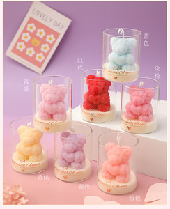 <span class=keywords><strong>Candela</strong></span> Aromaterapica Personalizzata a Forma di Orso in Cera di Soia Profumata, Regalo per Baby Shower, Bomboniere per Ospiti, Souvenir - Product Image 4