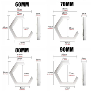 2 шт. 12 В/24 В RGB шестигранные кольца с подсветкой - Product Image 6