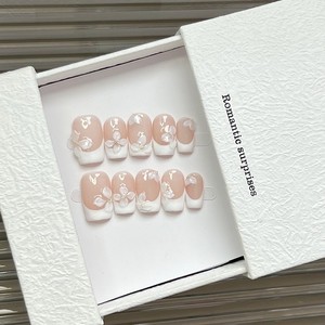TSZS <span class=keywords><strong>Faux</strong></span> <span class=keywords><strong>ongles</strong></span> press-on élégants, courts, carrés, œil de chat, faits main, <span class=keywords><strong>couleur</strong></span> unie, finition brillante, avec étiquette personnalisée - Product Image 2
