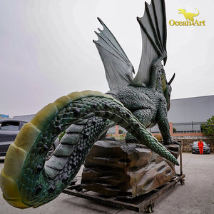 Modelos animatrónicos fábrica personalizada estatua de dragón occidental realista dragón animatrónico para la venta - Product Image 5
