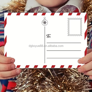 Venta al por mayor de tarjetas postales de actividad de Navidad colorea tu propia postal para colorear tarjetas de felicitación de Feliz Navidad para amigos niños - Product Image 4