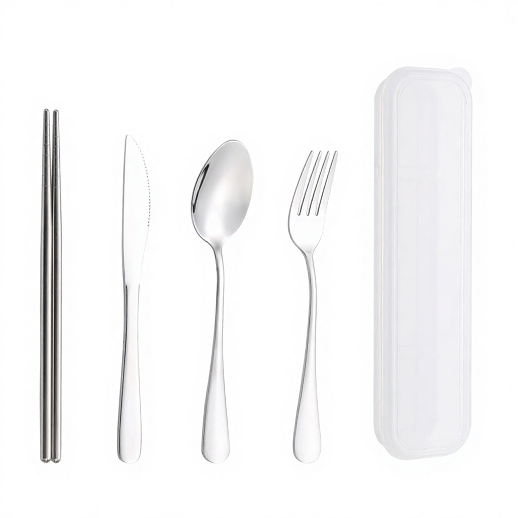 Hot a white knife fork spoon chopsticks set of four