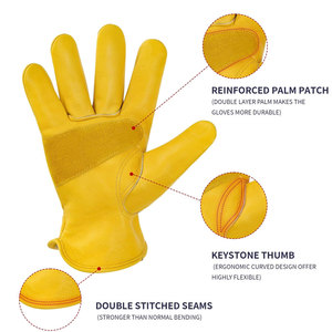Gants de sécurité pour conducteur avec logo personnalisé, en cuir souple, imperméables, avec bracelet réglable, respirants, sans silicone, classiques - Product Image 2