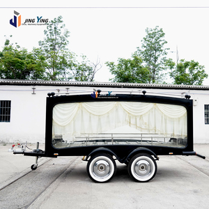 Remolque Fúnebre de Lujo Negro de Doble Eje con Ventanas Grandes y Cortinas, Precio de Fábrica para Servicios Funerarios - Product Image 6