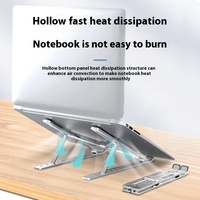 Support d'ordinateur portable pliable en alliage d'aluminium réglable, support de tablette portable, support d'ordinateur avec construction métallique