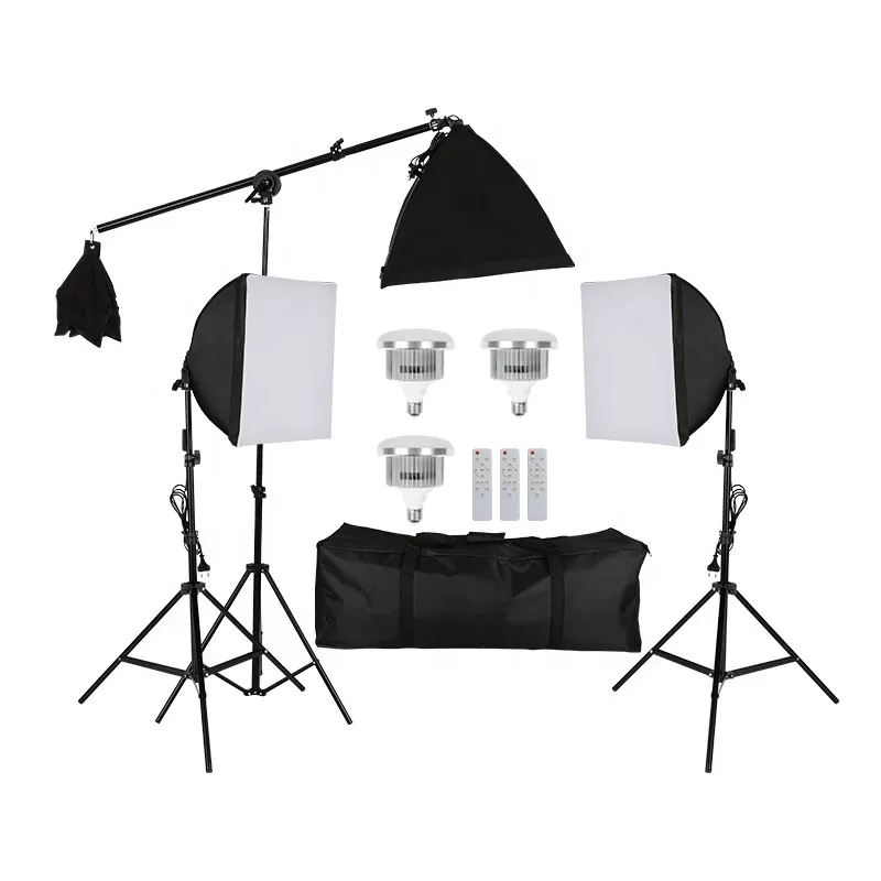 Studio Photography Light Kit Background Frame Support Softbox Lighting Set Metal Equipment Accessories for Vlog