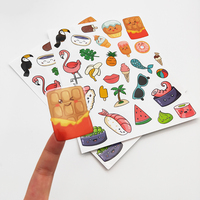 Feuille d'autocollant personnalisé, papier adhésif découpé, à la mode, de dessin animé