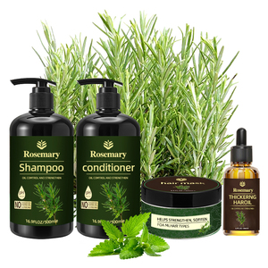 Juego de champú y acondicionador de árbol de té para el crecimiento del cabello de menta de Romero orgánico natural de fábrica OEM - Product Image 1