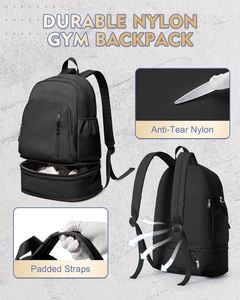 <b>Anti</b> <b>Theft</b> Lightweight Waterproof Zipper Travel Casual Sport Fitness Gym Laptop <b>Backpack</b> with Shoe Compartment for Men Women - Product Image 3