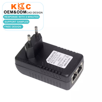 Inyector de potencia PoE pasivo sobre Ethernet Power con enchufe de la UE 48V 0.5A/ 24V 1A/18V 1A/12V 1A/12V 2A