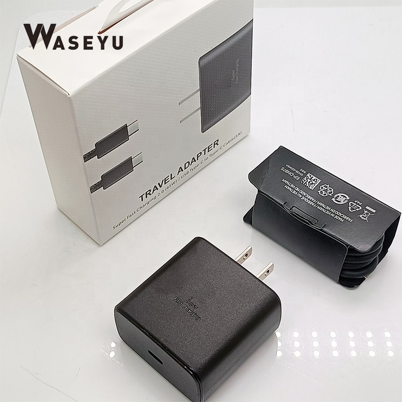 Black, 45W US Plug+c-c cable+box