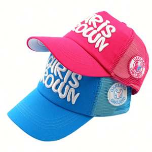 Envío Gratis, Gorra de Béisbol Personalizada para Niños, Color Rosa Intenso, 5 Paneles, Bordado 3D, Cierre a Presión, Malla de Poliéster, Estilo Hip Hop - Product Image 1