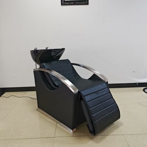 Modern Hair Salon Shampoo Bowl Massage Shampoo Chair Salon Furniture Backwash Units Hair Washing Chair with Basin - Product Image 5