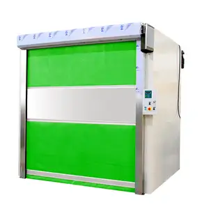 Fast Speed Automatic Rapid Rolling PVC Shutter Door For Clean Room Air Shower pharma cleanroom system clean room slide door