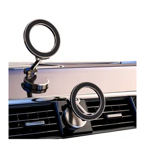 आईफोन सैमसंग के लिए मैग्नेटिक सेलफोन स्टैंड 360 डिग्री रोटेशन पोर्टेबल मिनी कार मोबाइल स्टैंड अलॉय फोल्डेबल कार फोन होल्डर - Product Image 1