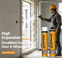 Mousse de polyuréthane en spray à haute expansion, remplisseur de joints, isolation thermique, insonorisation pour l'installation de portes et fenêtres, remplissage de trous dans les murs