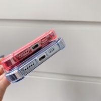Étui transparent antichoc en TPU avec fente pour cartes pour iPhone 17/16/15/14/13/12/11 Pro Max XR XS MAX