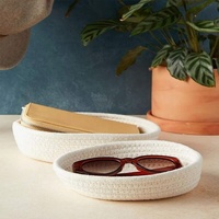 Prix de gros Écologique Nice New Corde Corde Corn Husk Panier de rangement Supports de rangement Boîtes Blanchisserie Seagrass Basket Corde Paniers