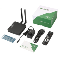 Boîtier TV intelligent Android 9.0 UGOOS AM6B Plus avec processeur Amlogic S922X-J, 4 Go de RAM DDR4, 32 Go de ROM, Wi-Fi 2.4G/5G, LAN 1000M, BT5.0, lecteur multimédia UHD 4K