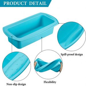 Moule à pain en silicone rectangulaire antiadhésif pour pain de mie et pain de viande - Product Image 3