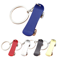 Porte-clés personnalisé en alliage métallique pour skateboard et trottinette, avec logo gravé au laser, pendentif de voiture et accessoire de sac