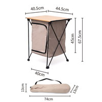 Table pliante portable en aluminium pour le camping, avec panier de rangement, idéale pour la randonnée en extérieur – Meilleure vente