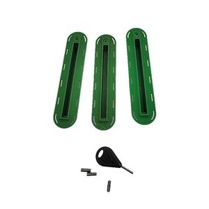 FUTURE Kit de 3 pièces de fentes de gouvernail de planche de surf en PVC jaune avec vis - Product Image 3