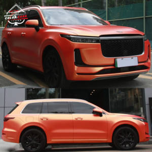 ฟิล์มไวนิลหุ้มรถยนต์สีส้มทองด้านแบบไร้ฟองอากาศ เปลี่ยนสีเมทัลลิก PVC - Product Image 5