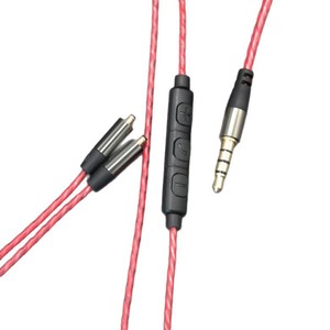 Cable desmontable para auriculares, Cable de Audio de cobre estañado rojo de 120Cm para dispositivos digitales, Material Flexible de TPE TPR - Product Image 4