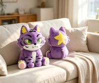 Peluche personnalisée OEM sur mesure, tigre violet, jouet en peluche personnalisé, mascotte pour la promotion de souvenirs