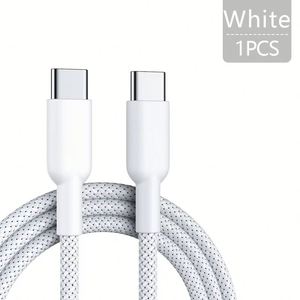 Wholesale Nylon Pure Copper Conductor Braid Shielding 60W PD <b>USB</b>-<b>C</b> <b>to</b> Type-<b>C</b> 3A Fast Charging <b>Cable</b> for Computer Earphone - Product Image 6