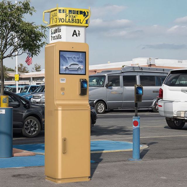 Custom Stainless Steel Metal Public Parking Lot System Self Service Kiosk for Outdoor Use Parking Ticket Machine