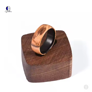 Gentdes Jewelry Handmade 8mm Dome Natur oliven holz Innen Wolfram ringe Ehering <span class=keywords><strong>Ring</strong></span> - Product Image 4