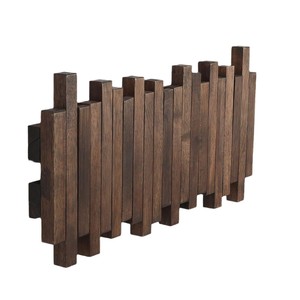 Solid Wood <b>Wall</b> Mounted Coat Rack With Multiple <b>Hooks</b> For Bedroom Entryway And Behind Door Storage - Product Image 5