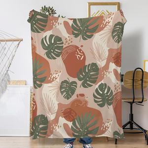 Couverture en flanelle imprimée assortie, couverture de sieste, couverture super douce lavable en machine pour la chaleur hivernale, impression personnalisée - Product Image 2