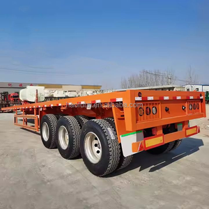 Semirremolque <span class=keywords><strong>de</strong></span> Plataforma <span class=keywords><strong>de</strong></span> 3 Ejes en Oferta con 12 Cierres para Contenedores para Transporte <span class=keywords><strong>de</strong></span> Contenedores en África - Product Image 2