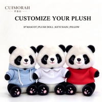 Peluche Panda Personnalisée en Gros de 25 cm avec Rembourrage en Coton PP, Design T-shirt Polo et Hoodie avec Logo - Usine de Fabrication OEM/ODM