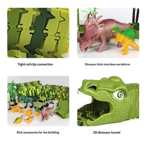Juguetes <span class=keywords><strong>de</strong></span> Pista <span class=keywords><strong>de</strong></span> Dinosaurios DIY, 320 Piezas, Coche Eléctrico sobre Rieles, Combinación Libre, <span class=keywords><strong>Juegos</strong></span> <span class=keywords><strong>de</strong></span> Desarrollo, Rompecabezas Mágico, Set <span class=keywords><strong>de</strong></span> Pista <span class=keywords><strong>de</strong></span> 7.5cm, Paraíso <span class=keywords><strong>de</strong></span> Dinosaurios - Product Image 5