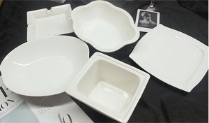 <span class=keywords><strong>Vaisselle</strong></span> d'hôtel bon marché vente directe armoires de cuisine de luxe classiques modernes assiettes en céramique blanche en stock de l'usine directe - Product Image 6