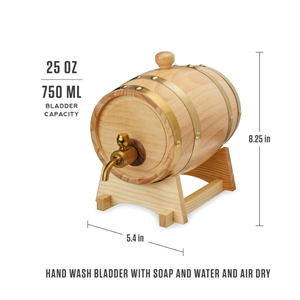 Barril de Madera para Whisky, Barril de Infusión de Whisky, Jarra de Moonshine con Grifo, Dispensador de Licores, Barril para Bebidas - Product Image 4