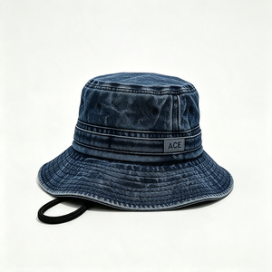 Chapeau Bob en Toile à Large Bord Anti-UV avec Sangle Mentonnière, Personnalisable, Idéal pour le Camping, la Pêche, les Sports et les Voyages – Vente en Gros - Product Image 3