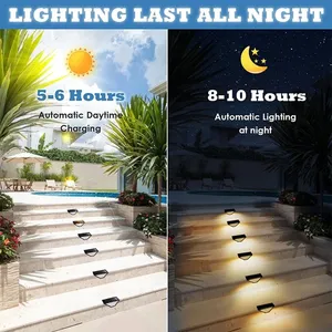 Lampes solaires étanches pour rampes d'escalier, clôtures, jardins, patios et allées, lampes solaires pour terrasses, lampes pour clôtures, lampes d'extérieur pour marches - Product Image 2