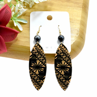 Kustom dicetak gaya Bohemian bunga anting menjuntai trendi modis mutiara akrilik untuk pernikahan & liburan gaya menjuntai