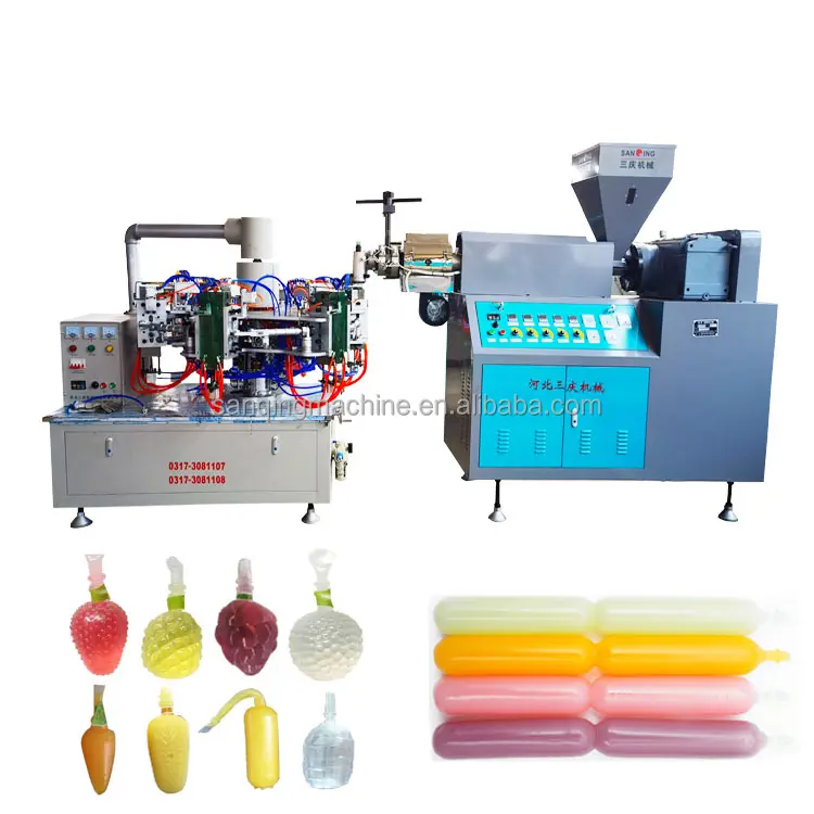 LDPE six station ice lolly tube /toy jelly tube /ice lolly soft bottle ice pop plastic tube extrusion blowing molding machine
