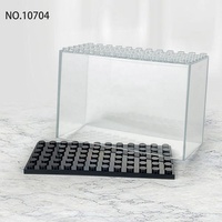 Boîte de présentation pliable en acrylique transparent pour blocs de construction, empilable, anti-poussière, pour figurines d'action