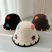 Sombrero de Pescador para Bebés y Niños Pequeños, Hecho a Mano, con Diseño Floral, de Algodón Tejido, Transpirable, para Exteriores, Colorido, para el Sol de Verano, Negro y Marrón